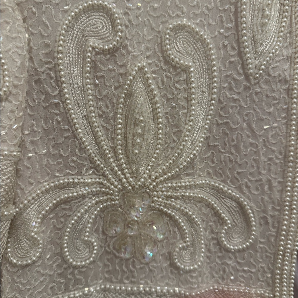 VINTAGE Nipon Boutique Cream Beaded Jacket - Picture 5 of 6